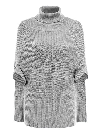 Pull en Maille à Col Roulé et Manches Superposées Style Cape Années 1950 - 1