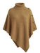 Pull Poncho Uni en Maille à Col Roulé Années 1950 - 6