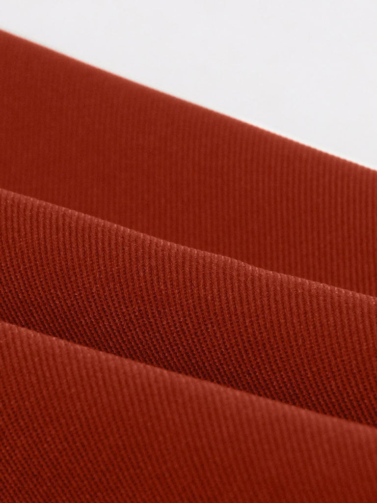 Robe à Col V Fendu, Passepoil Contrasté et Poches Années 1950 - 8