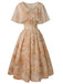 [Prévente] Robe à imprimé floral avec capelet et ceinture années 1950 - 2
