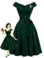 [Prévente] Robe broche arbre Noël épaules dénudées années 1950