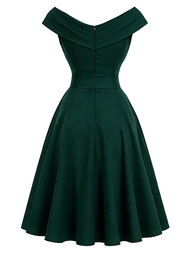 [Prévente] Robe de Noël à Épaules Dénudées et Broche Sapin Années 1950 - 3