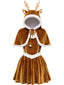 Robe velours capuche renne de Noël et cape années 1950