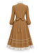 [Prévente] Robe effet deux pièces à col à revers et galon ondulé contrastant années 1940 - 5