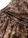 [Prévente] Robe Marron à Fleurs en Satin avec Laçage Style Royalcore Années 1970 - 7