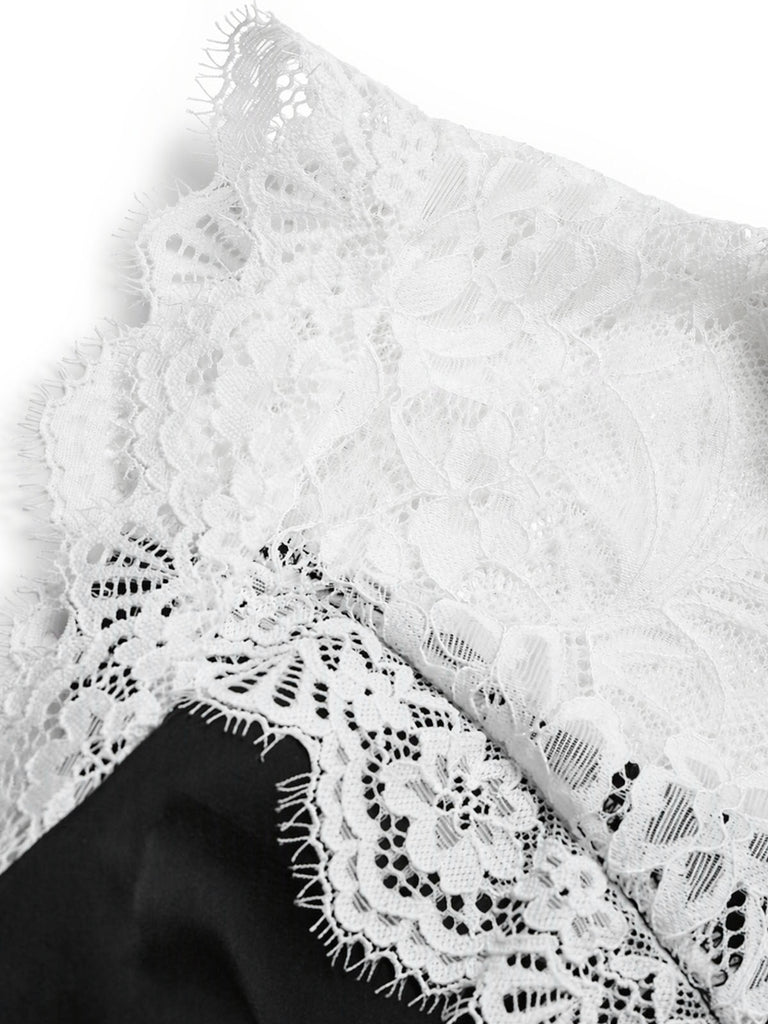 [Prévente] Robe moulante en dentelle florale à col rabattu et nœud années 1960 - 5