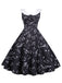 Robe Sans Manches à Col Claudine et Motif Notes de Musique Années 1950 - 6