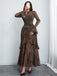 Robe sirène à volants étagés et manches évasées transparentes années 1930 - 6