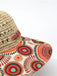 Bohème Mandala Imprimé Crochet Paille Nœud Chapeau de Soleil 2