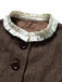 [Prévente] Veste blazer à chevrons, col montant, volants et ceinture années 1940 - 5