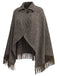 [Prévente] Veste Marron en Maille Effet Laine à Revers et Ourlet Frangé Années 1970 - 3