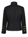 Veste militaire noire à col montant, boutons et galon doré années 1960 - 3
