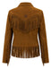 [Prévente] Veste western marron en suédine à étoiles et franges années 1970 - 4