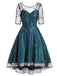 Robe Swing Vintage Année 50 Haut-Bas en Dentelle Cocktail Pin Up