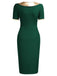 Robe Crayon Longue Vintage Année 60 Verte