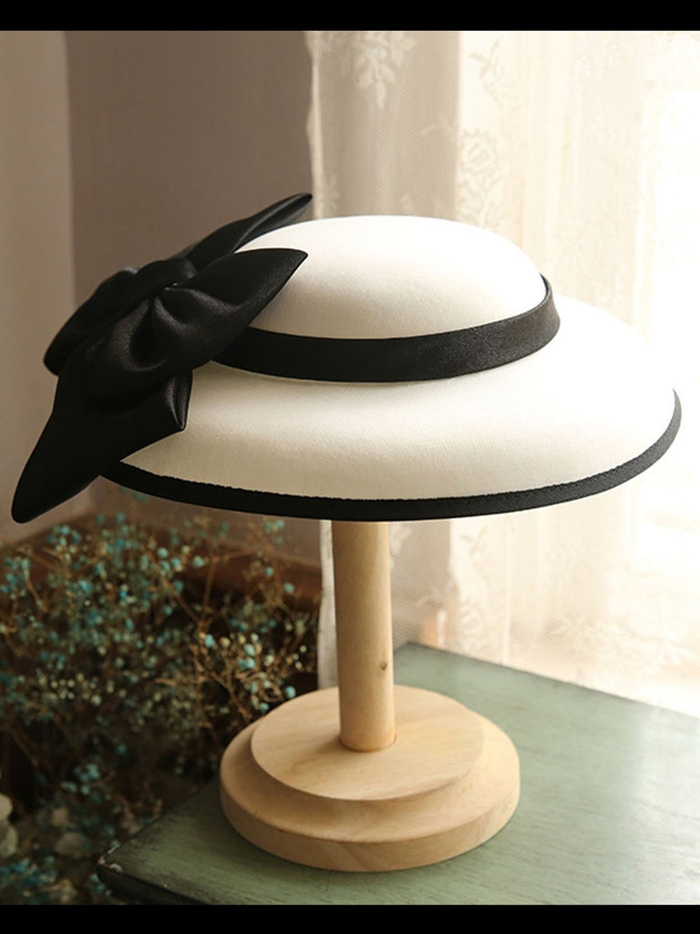 Chapeau de Mariage avec Nœud Papillon