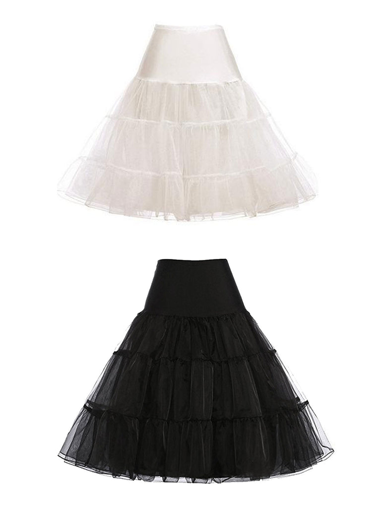 2PCS Jupon Années 50 Tutu Ballet en Tulle Rétro Robe