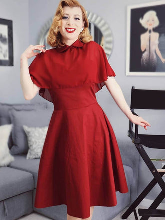 Robe Swing Années 50 Châle Rétro