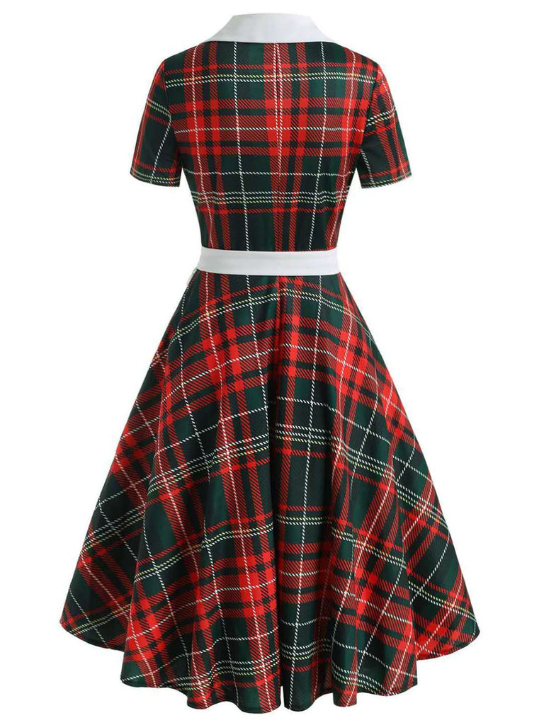 Robe Rockabilly Swing Vintage Année 50 Carreaux Soirée Cocktail Chic