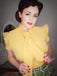 2PCS Années 50 Chemise Jaune & Jupe Vert