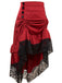 Jupe à Volants Dentelle Fleur Déguisement Gothique Steampunk Halloween