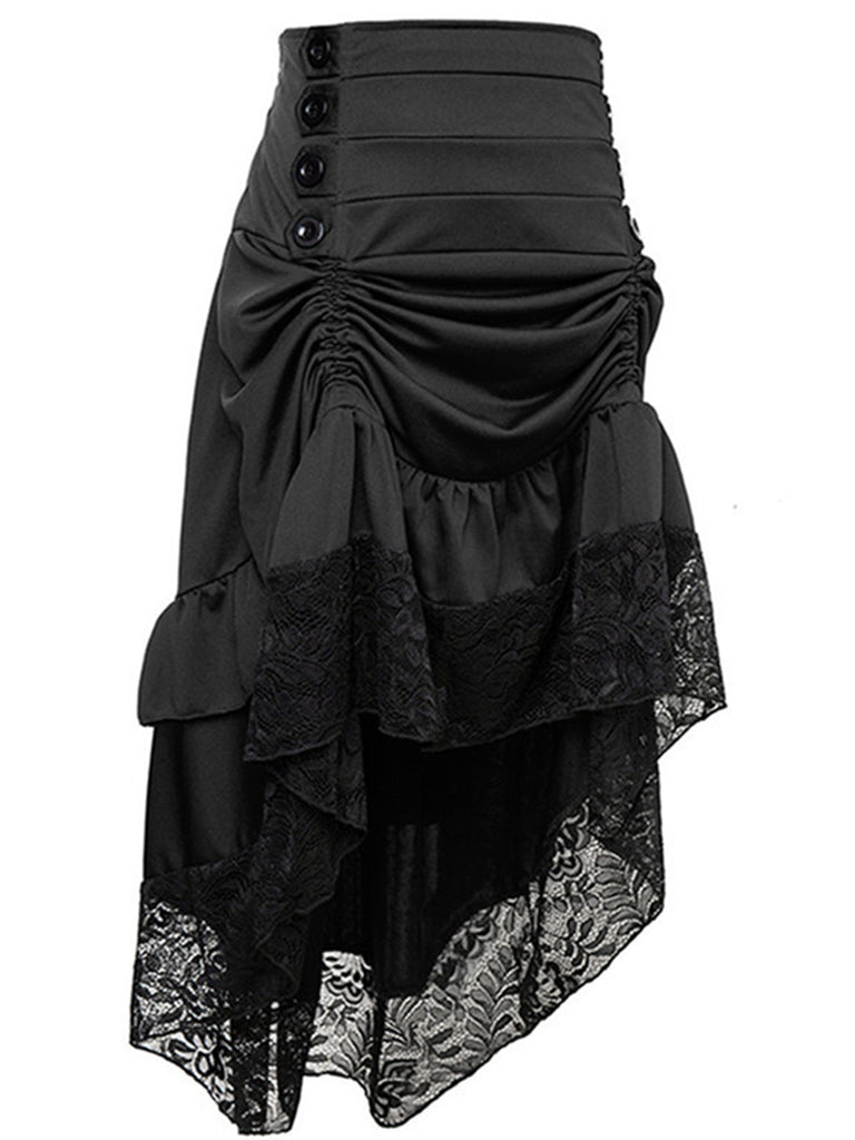 Jupe à Volants Dentelle Fleur Déguisement Gothique Steampunk Halloween