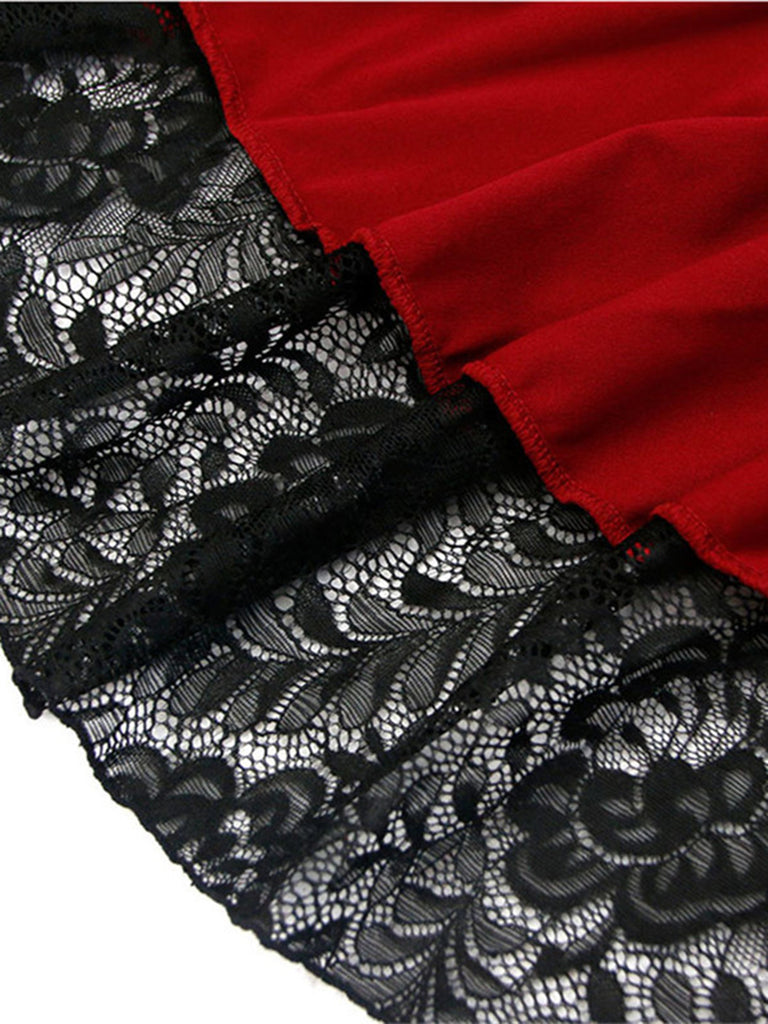 Jupe à Volants Dentelle Fleur Déguisement Gothique Steampunk Halloween
