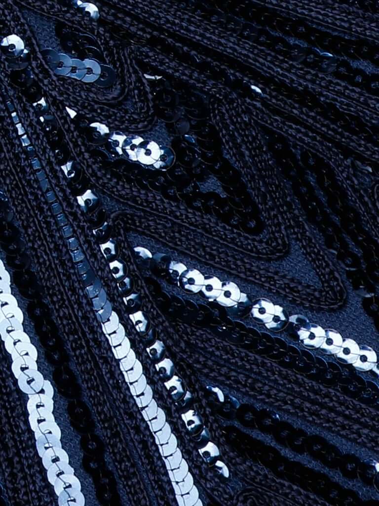 Robe Charleston Vintage Année 20 Gatsby à Franges Paillettes Soirée Cocktail