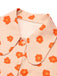 2PCS Chemise et jupe à fleurs orange années 1960