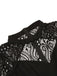 Robe noire patchwork brodée de dentelle d'Halloween