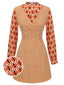 2PCS Chemisier orange des années 1960 et mini robe en tweed