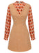 2PCS Chemisier orange des années 1960 et mini robe en tweed