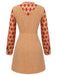 2PCS Chemisier orange des années 1960 et mini robe en tweed