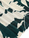 Robe verte à ceinture plissée florale des années 1940