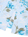 Robe crayon à ceinture florale bleu ciel des années 1960