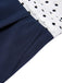 Combinaison bleue et blanche à pois des années 1930 à col noué