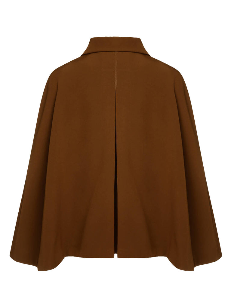 [Pré-vente] Manteau cape à revers couleur camel des années 1940