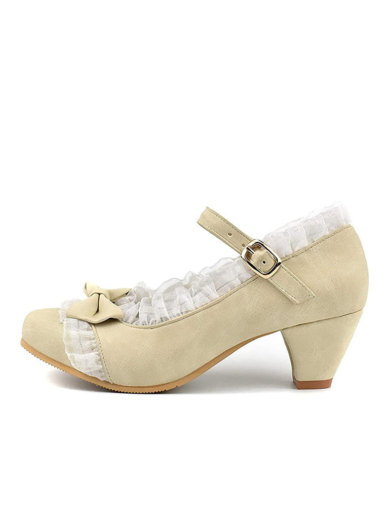 Chaussures avec Dentelle et Nœud Papillon