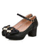 Chaussures Mary Jane Vintage avec Nœud Papillon Noir