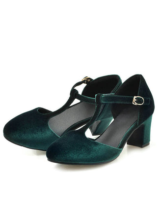 Chaussures Rétro à Talons Hauts Mary Jane avec Bride en T