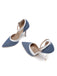 Chaussures à Talons Hauts Pointus en Tissu Rétro