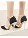 Chaussures à Talons Hauts Pointus en Tissu Rétro