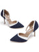 Chaussures à Talons Hauts Pointus en Tissu Rétro