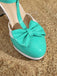Chaussures Mary Jane à talons épais avec nœud bride en T