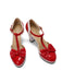 Chaussures Mary Jane à talons épais avec nœud bride en T
