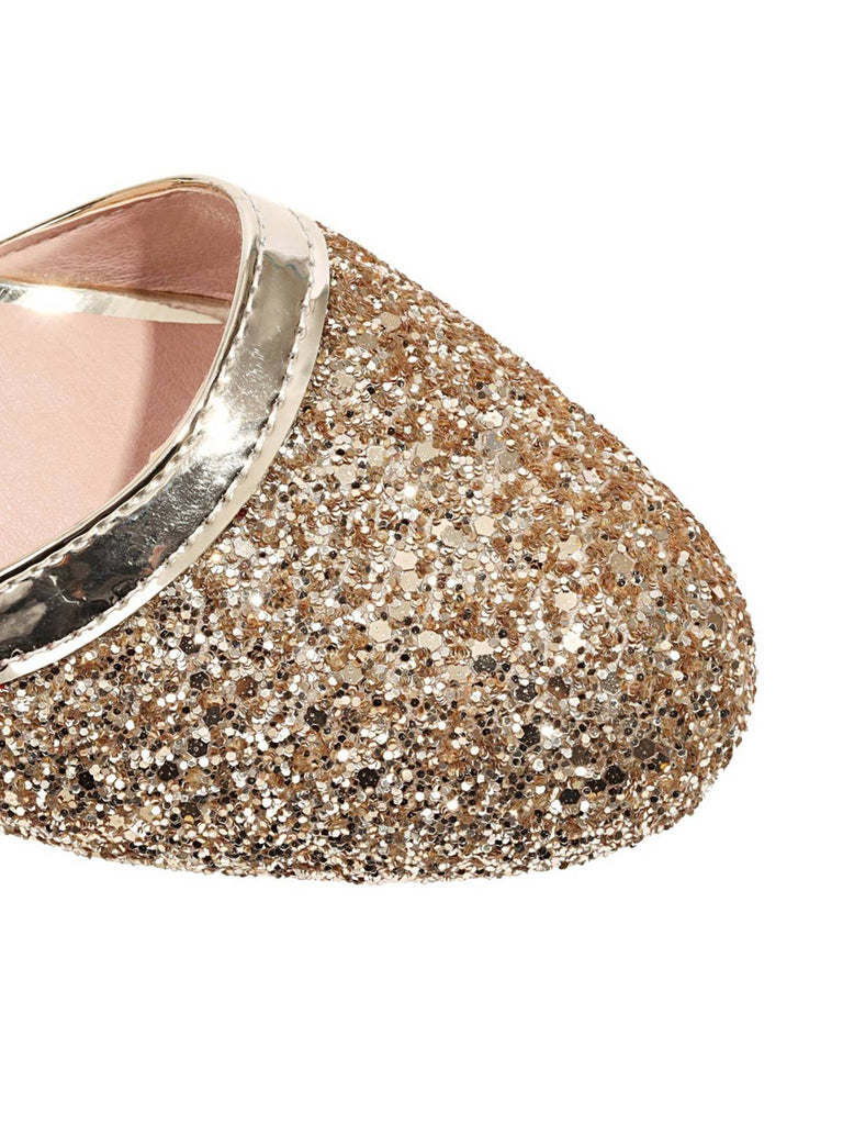Chaussures Mary Jane à talons brillants à boucle