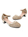 Chaussures Mary Jane à talons brillants à boucle