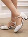Chaussures Mary Jane à talons brillants à boucle