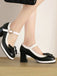 Chaussures à Talons épais Noeud papillon Mary Jane