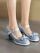 Chaussures à Talons épais Noeud papillon Mary Jane